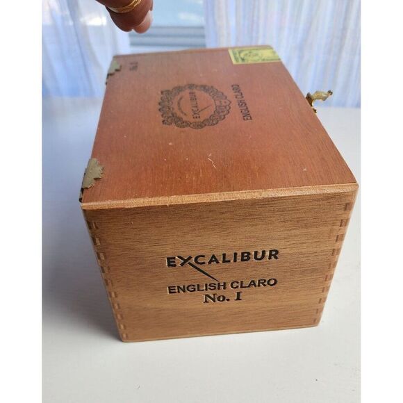 Excalibur English Claro No. 1 Empty Cigar Box - Picture 9 of 10